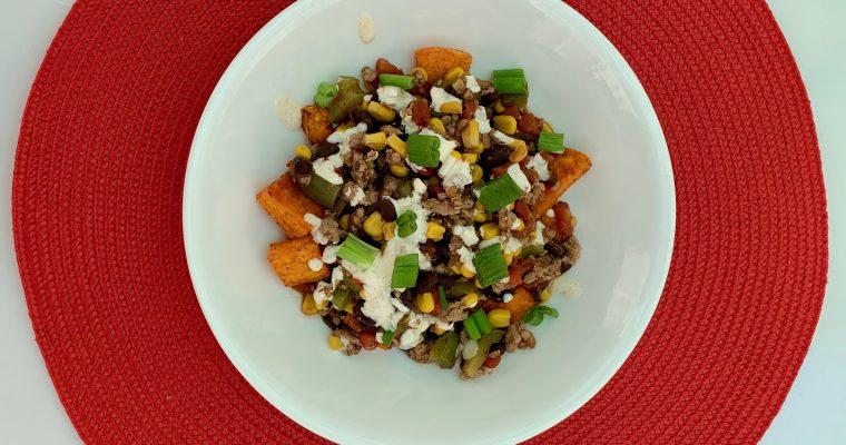 Loaded Sweet Potato with Chipotle Lime Crema